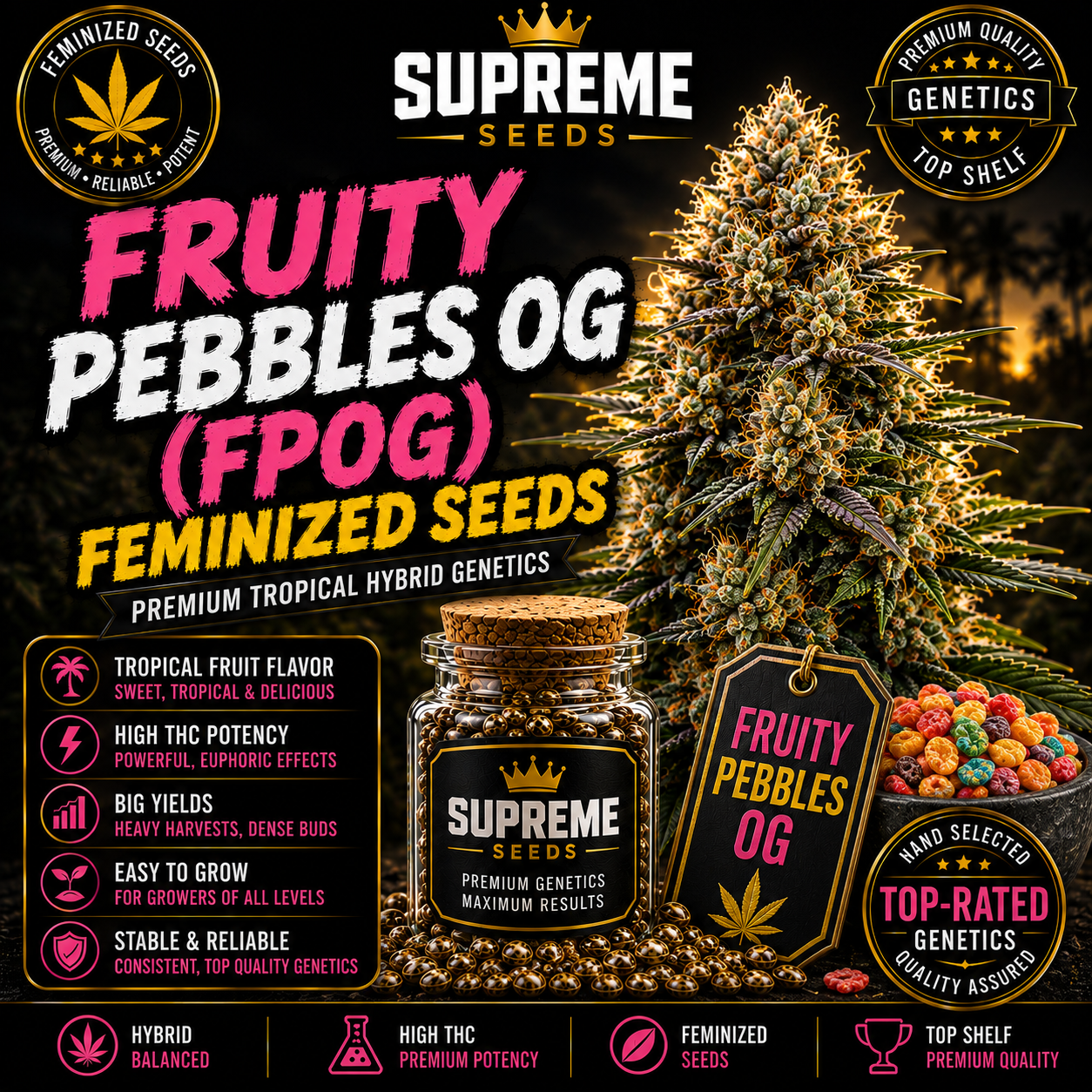 Fruity Pebbles OG (FPOG) Feminized Seeds