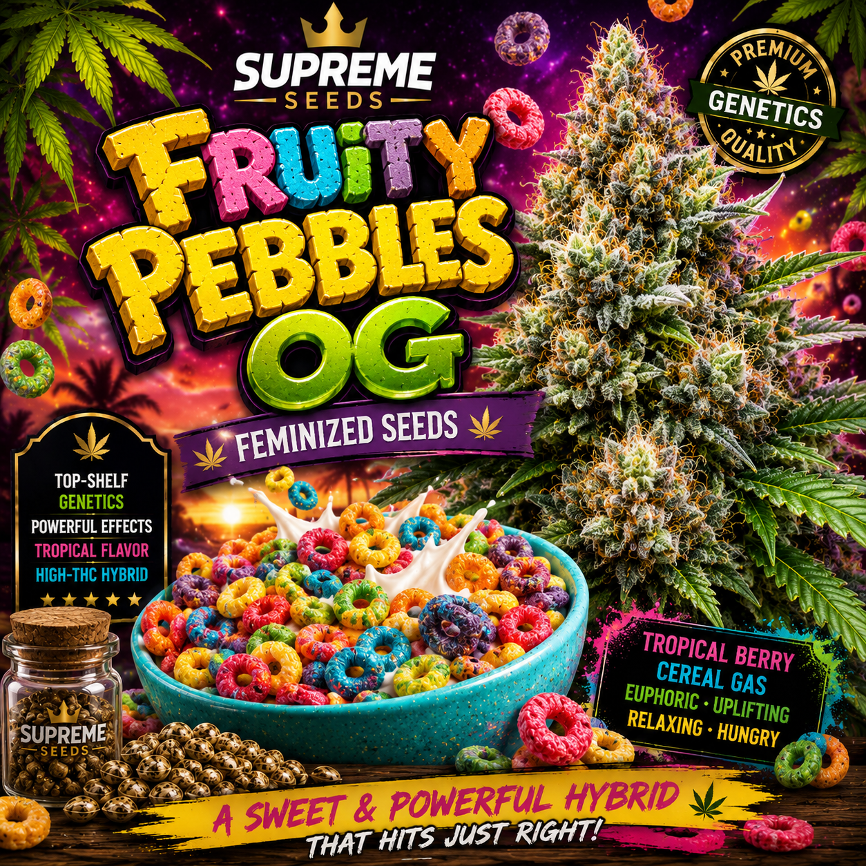 Fruity Pebbles OG Feminized Seeds | Tropical Berry Hybrid