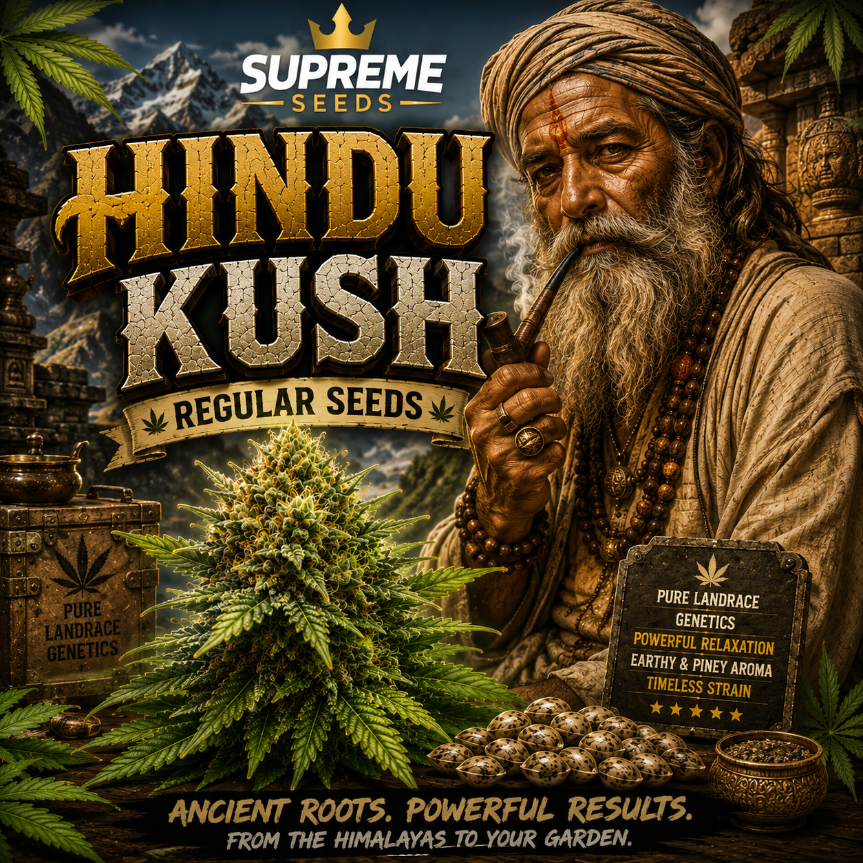 Hindu Kush Regular Seeds | Authentic Landrace Indica Genetics