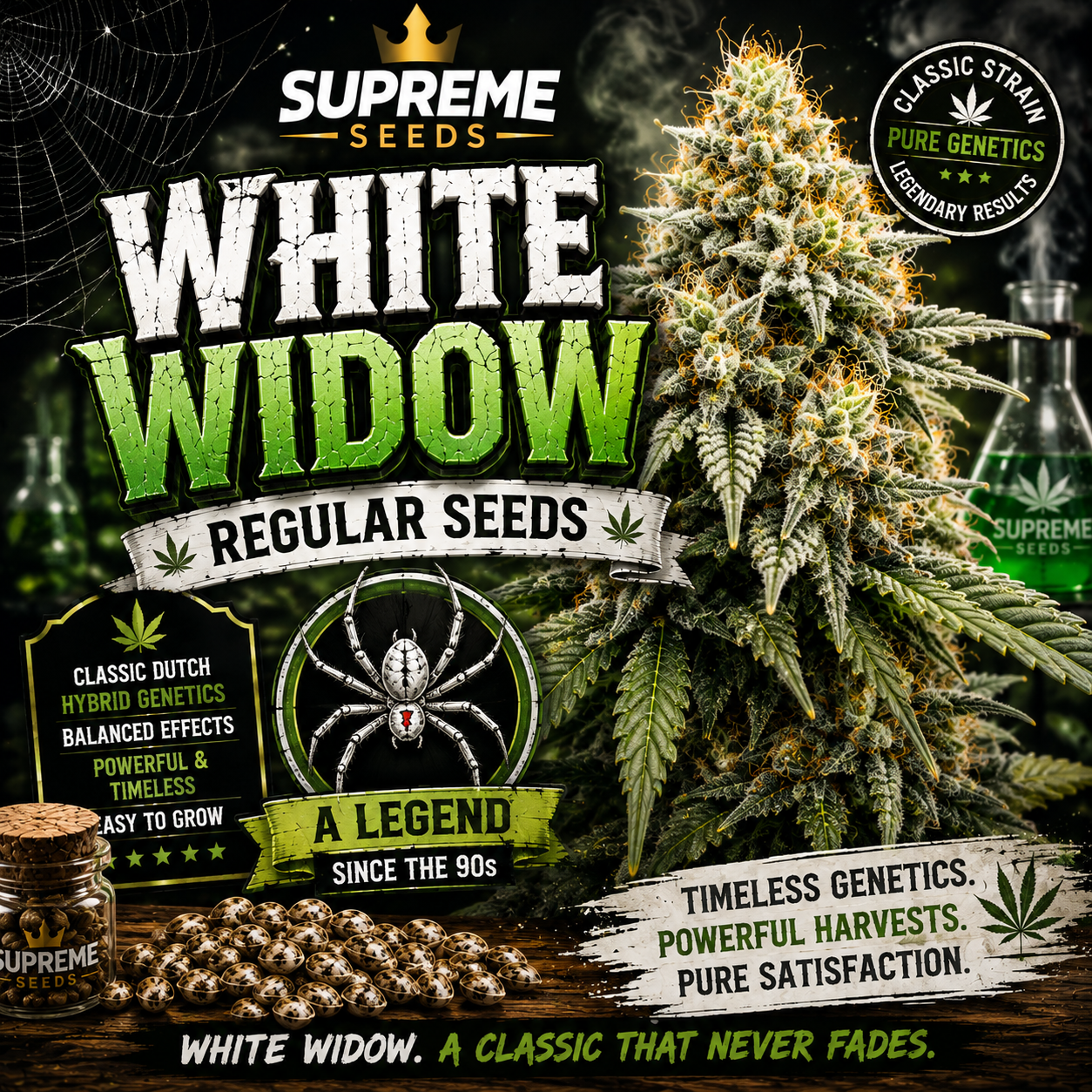 White Widow Regular Seeds | Classic Dutch Hybrid Genetics